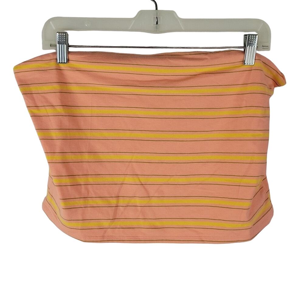 Wild Fable Cropped Tube Top, Coral Stripe, Sz XXL, NWT #BundleAndSave